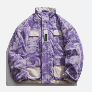 Tie Dye Jacket Bomber purple streetwear N-52TMWR
